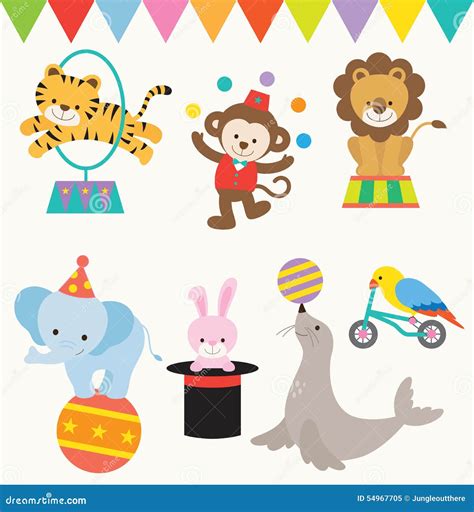 Circus Animals Cartoon Background | CartoonDealer.com #58846409