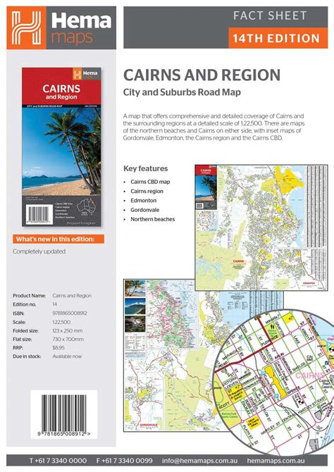 Cairns & Region Map - Hema Maps