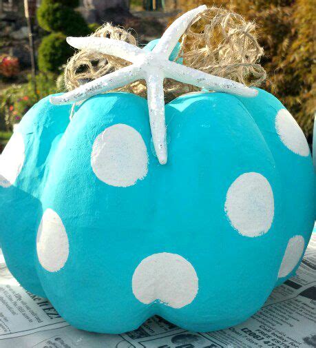 Paint Pumpkins Coastal, Beach and Nautical Style | Painted Pumpkin Ideas