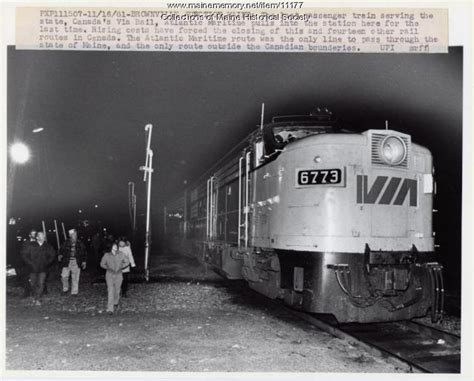 Last train, Brownville Junction, 1981 - Maine Memory Network