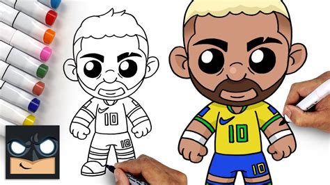 How To Draw Neymar Jr | World Cup 2022 - YouTube