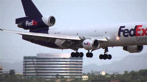 FedEx MD-11F Landing at Phoenix Sky Harbor (KPHX) N631FE - YouTube