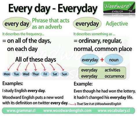 Differences Between 'Every day' and 'Everyday' - English Learn Site