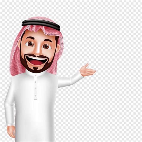 man wearing keffiyeh illustration, Saudi Arabia Arabs, Cartoon Arab ...