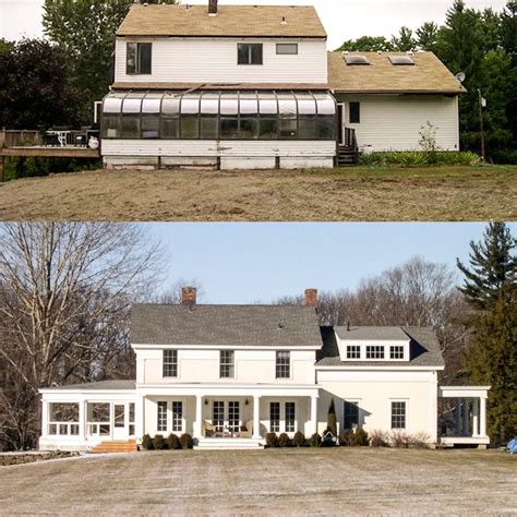 Gorgeous farmhouse before and after | Farmhouse remodel, House exterior ...