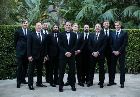 Groom in Bow Tie & Groomsmen in Ties