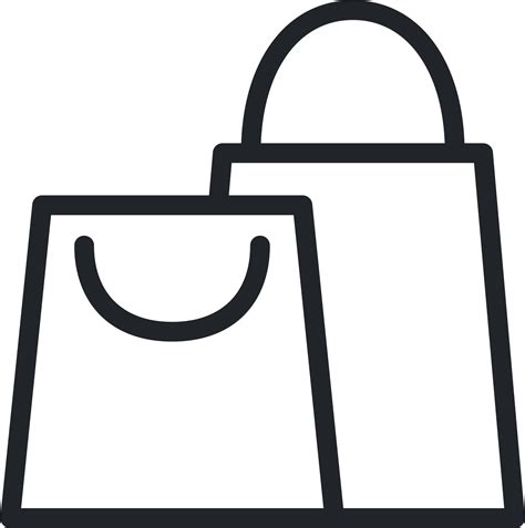 Shopping bag outline icon. 19898075 PNG