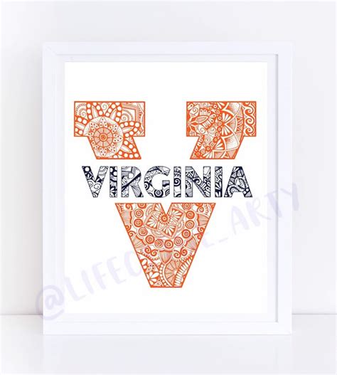 University of Virginia Logo Print Wall Art - Etsy