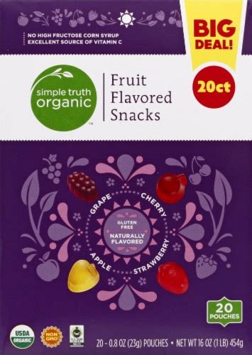 Simple Truth Organic™ Fruit Flavored Snacks, 20 ct / 0.8 oz - Kroger