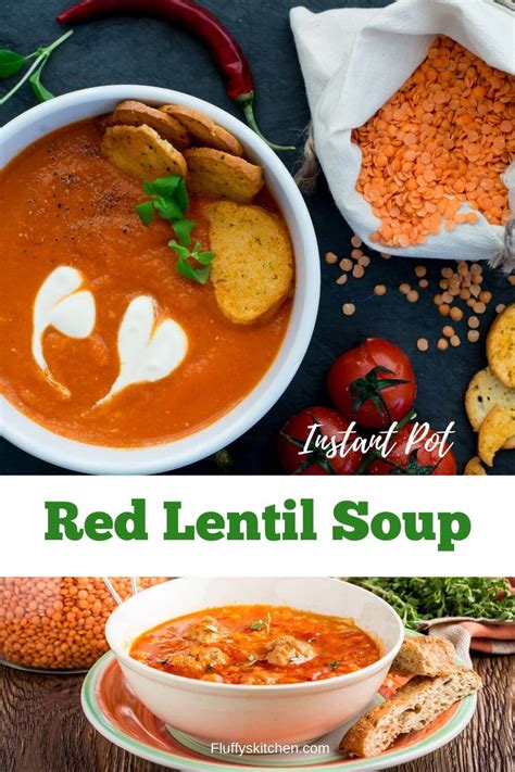 Instant Pot Red Lentil Soup - Fluffy's Kitchen