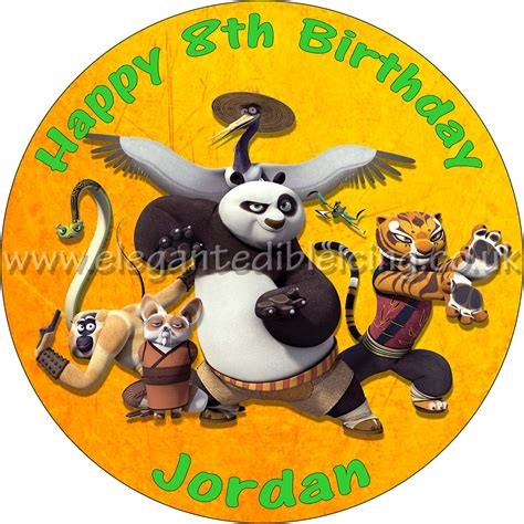 KUNG FU PANDA PERSONALISED BIRTHDAY CAKE TOPPER