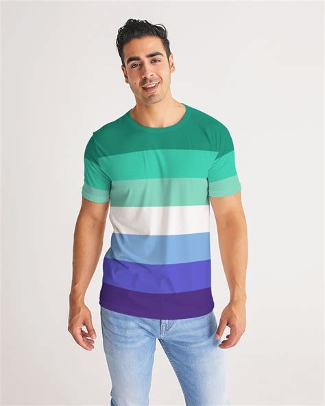 MLM Gay Pride Flag Men T-Shir | Lgbt clothes, Mens tshirts, Gay pride flag