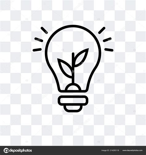 Light bulb vector icon isolated on transparent background, Light bulb logo design Stock Vector ...