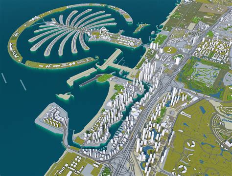 Dubai city United Arab Emirates 3d model 80km | Dubai city, City, Dubai