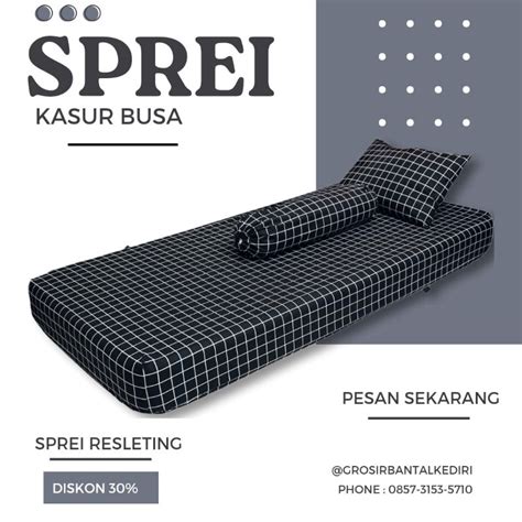 Jual Sprei Sarung Kasur Busa Resleting Single Bed ukuran 90x200 100x200 ...