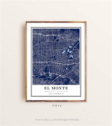 El Monte California Map El Monte CA Map El Monte City Map - Etsy