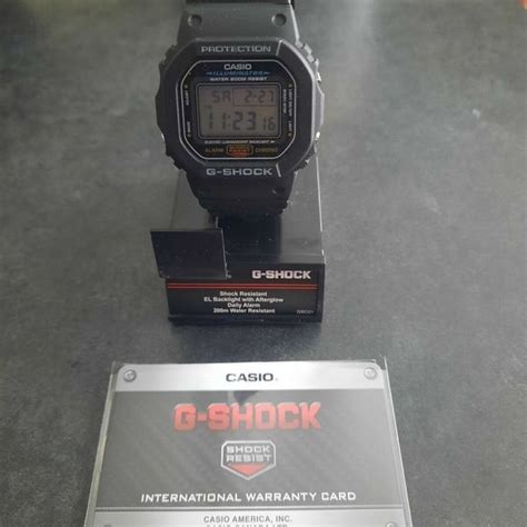 Casio Men's G-Shock Quartz Watch Resin Strap Black Model DW5600E-1V ...