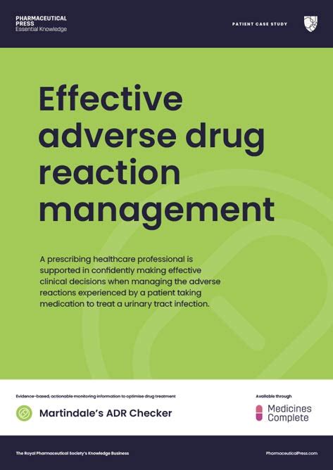 Effective adverse drug reaction management | Pharmaceutical Press