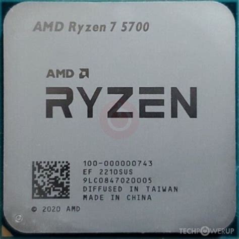 AMD Ryzen 7 5700 Specs | TechPowerUp CPU Database