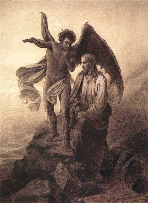 Satan’s Temptation of Christ (1872) ~ by Vasily Surikov… | Christ, Biblical art, Christian art