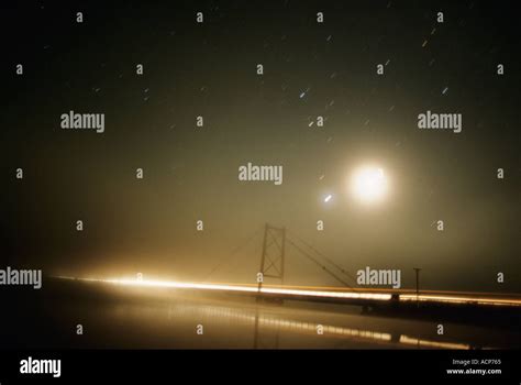 Bridge at Night Stock Photo - Alamy