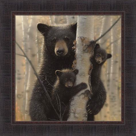 Mama Bear And Cubs Playing