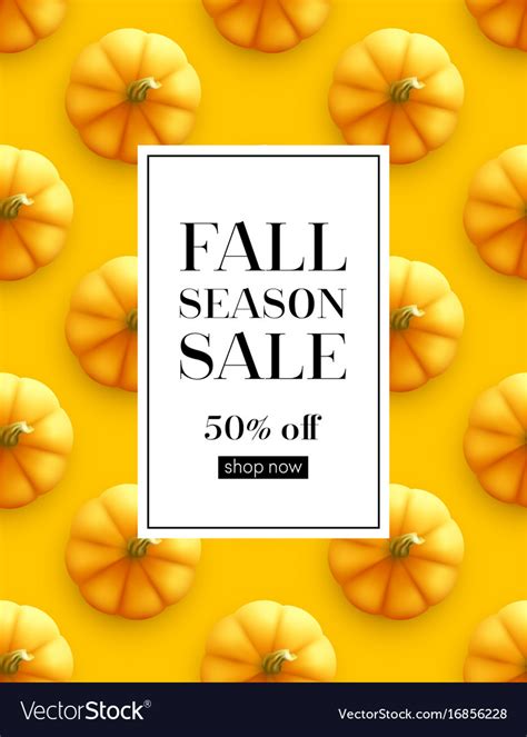 Design banner autumn sale fall poster Royalty Free Vector