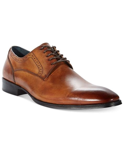 Alfani Men's Spin Plain Toe Lace-up Shoes in Brown for Men | Lyst