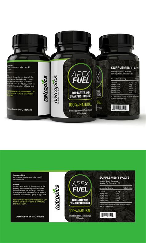 Contest - $50 Product Label Design For a Dietary Supplement - 72Hrs | Supplements packaging ...