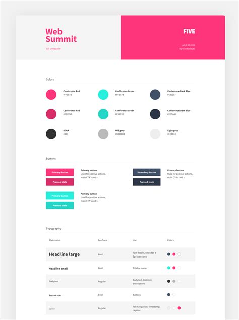 One Page Brand Guidelines Template Free