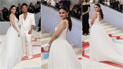 Met Gala 2023: Alia Bhatt Looks Stunning In Prabal Gurung's Pearly Outfit As A Karl Lagerfeld Bride