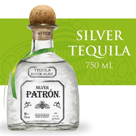 Patron Silver Tequila, 40% ABV - 750 ml Bottle - Walmart.com