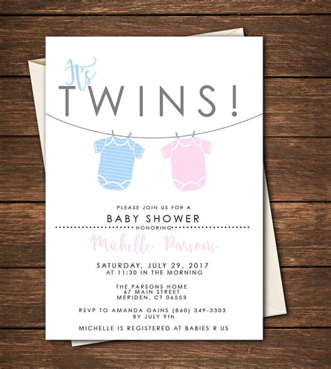 Twin Baby Shower Invitations | Twin Baby Shower Ideas | POPSUGAR Family ...