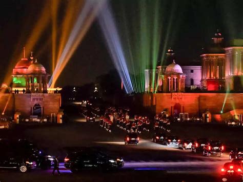 Beating Retreat: Drones and lasers light up Delhi sky at this year's ceremony - Beating Retreat ...