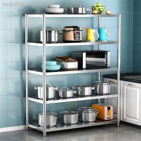 304 Stainless Steel Kitchen Cabinet Rack Multi-layer Kitchen Organizer ...