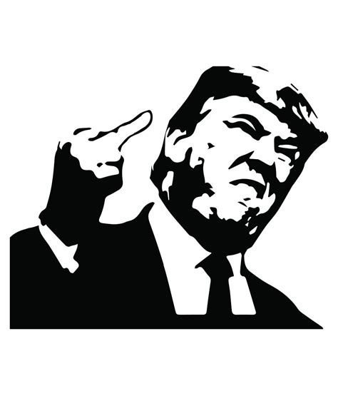 Donald Trump Middle Finger Svg Dxf Pdf Eps Png Cricut - Etsy UK