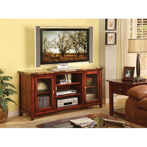 William's Home Furnishing Faux Marble 60-inch TV Stand - Free Shipping Today - Overstock.com ...