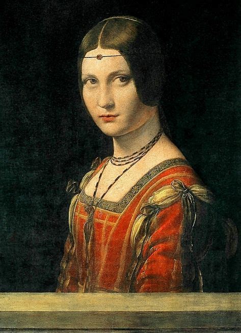 Female Portrait (La Belle Ferronnière), by Leonardo da Vinci, 1490-95 Renaissance Art Paintings ...