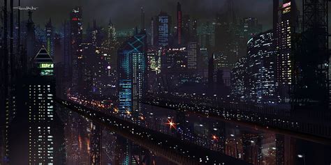 Artwork, Futuristic, City, Night, :) / and Mobile Background, Abstract Futuristic Cityscape HD ...