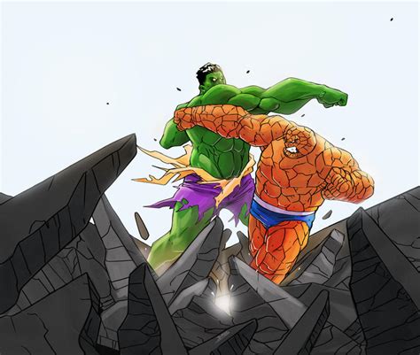 Hulk vs The Thing by SkrubPhace on DeviantArt