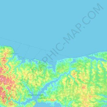 Prince Edward Island National Park topographic map, elevation, relief