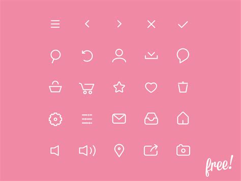 Free PSD Goodies and Mockups for Designers: FREE BASIC NAVIGATION ICONS VECTOR