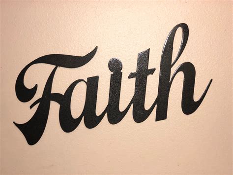 Faith Sign Metal Faith Home Sign Rustic Word Art Sign Metal | Etsy