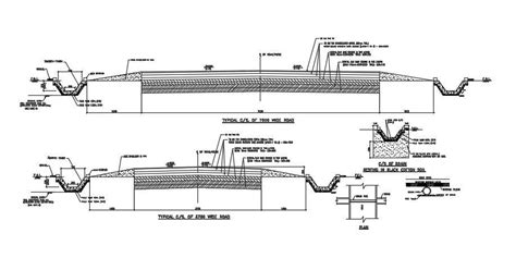 Road section detail. Download autocad free file | CADBULL - Cadbull