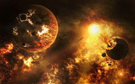 artwork fantasy art space space art planet explosion wallpaper ...