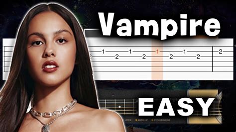 Olivia Rodrigo - Vampire - EASY Guitar tutorial (TAB AND CHORDS) - YouTube