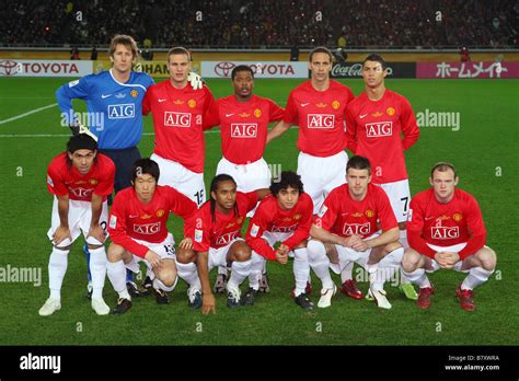 Manchester United Team Group Line up Man U DECEMBER 21 2008 Football FIFA Club World Cup Japan ...