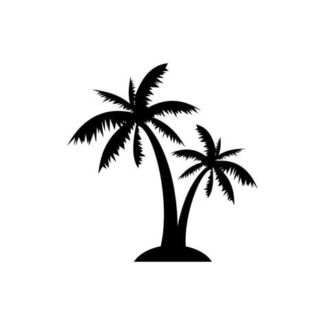 Palm tree logo. Palm tree silhouette. Palm tree icon vector. Palm tree ...