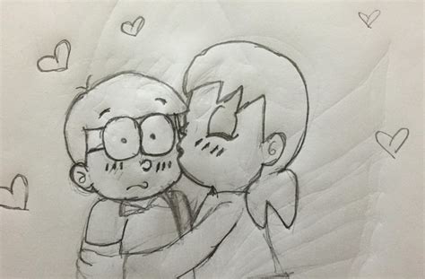 Nobita and shizuka kiss by shizuka2000 on DeviantArt