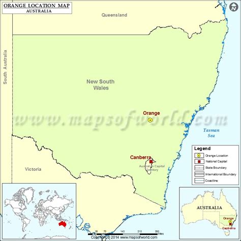 Where is Orange | Location of Orange in Australia Map